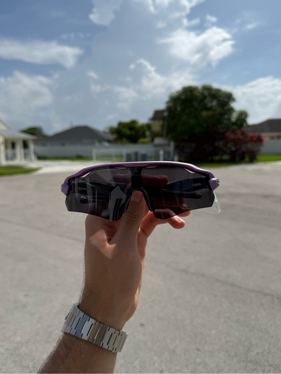 Oakley Other - Oakley purple frame - black lens Protective Sunglasses Set